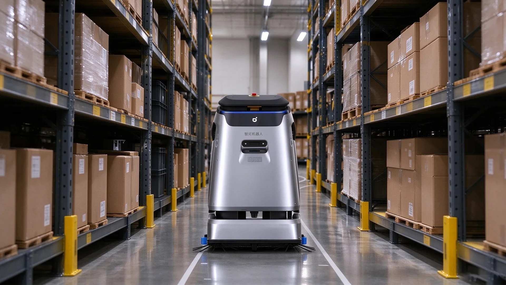 C5 working a warehouse aisle